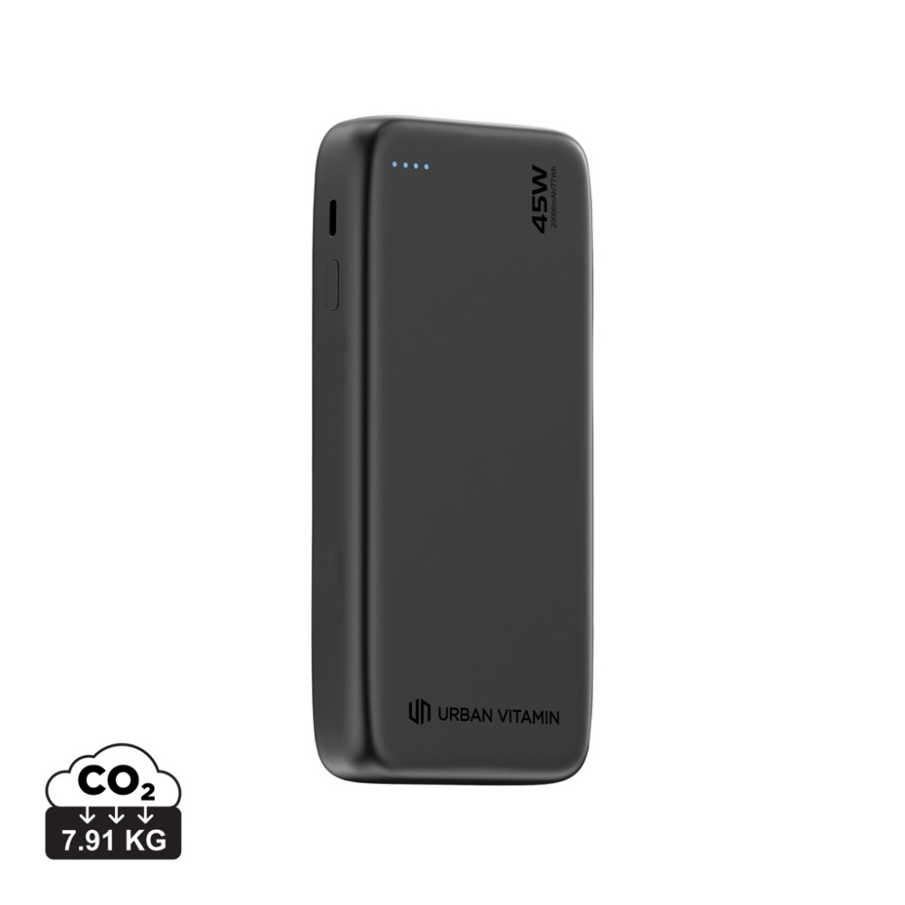 Logotrade mainostuote tuotekuva: Urban Vitamin San Mateo 45 W 20 000 mAh -varavirtalähde