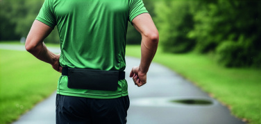 Logotrade firminės dovanos nuotrauka: Sportinis juosmens krepšys 600D RPET