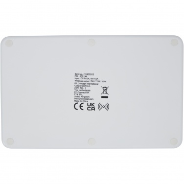 Logotrade biznesa dāvanas foto: Medake 10W bambusa bezvadu lādētājs