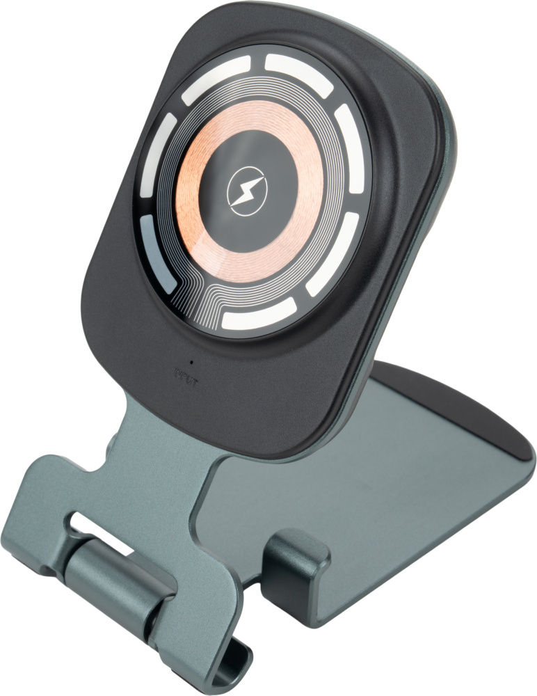 Logotrade ziemassvētku dāvanas foto: Tālruņa turētājs ar bezvadu lādētāju