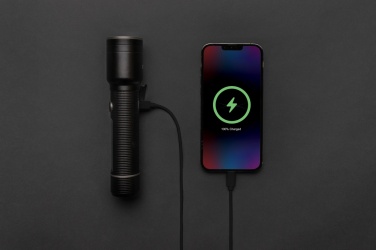 Логотрейд бизнес-подарки картинка: Фонарик RCS из переработанного алюминия с возможностью зарядки через USB-порт