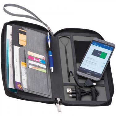 Лого трейд pекламные cувениры фото: Дорожная папка с внешним аккумулятором Almera