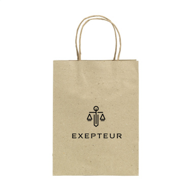 Лого трейд бизнес-подарки фото: Мешок Leaf It Bag из переработанной травы (120 г/м²) M