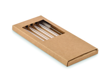 Логотрейд бизнес-подарки картинка: 4 reusable glass straws