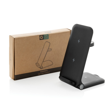 Логотрейд pекламные продукты картинка: Powerpal 3 в 1 RCS зарядное устройство из переработанного пластика 15 Вт