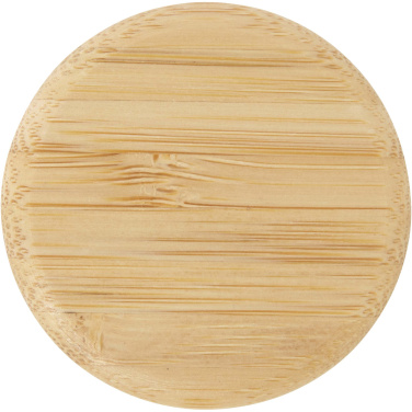 Логотрейд pекламные cувениры картинка: Стеклянная бутылка для воды Porto объемом 500 мл с силиконовой ручкой и бамбуковой крышкой