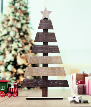 Логотрейд pекламные подарки картинка: Wooden Christmas tree
