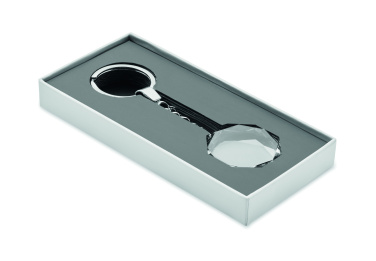 Логотрейд pекламные подарки картинка: Glass round award key ring