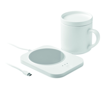 Лого трейд pекламные подарки фото: Wireless charger mug warmer set