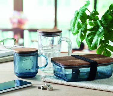 Лого трейд pекламные cувениры фото: Ribbed glass mug 300ml