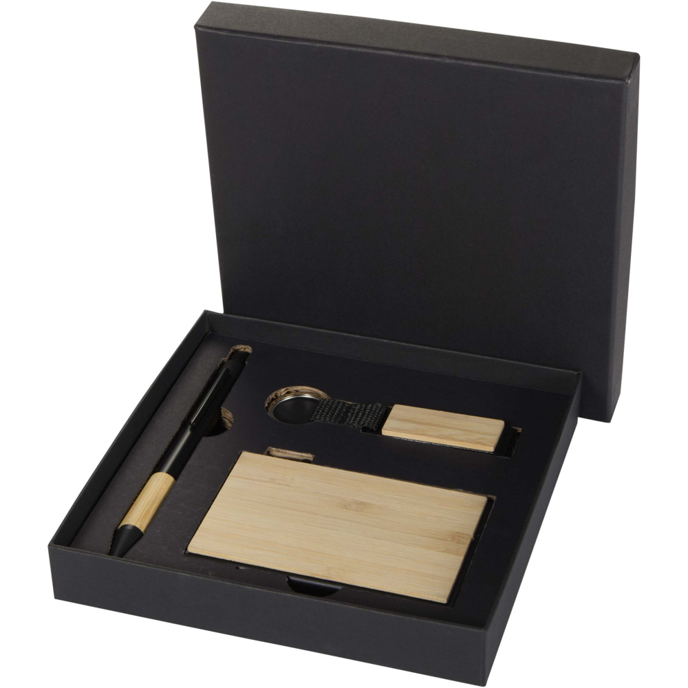 Лого трейд pекламные продукты фото: Подарочный набор Minka из шариковой ручки, брелока и держателя RFID-карты из переработанного алюминия, сертифицированного согласно RCS