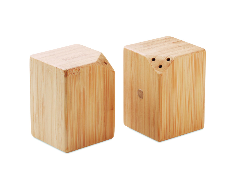 Лого трейд pекламные cувениры фото: Bamboo salt & pepper set