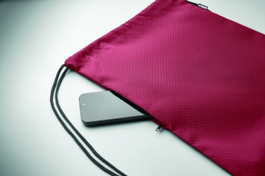 Лого трейд бизнес-подарки фото: Drawstring bag in 420D RPET