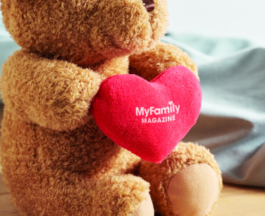 Логотрейд pекламные cувениры картинка: Teddy bear with heart 23cm
