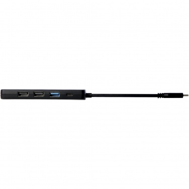 Logotrade presentreklam bild: Loop RCS multimedieadapter USB 2.0–3.0 av återvunnen plast med HDMI-port