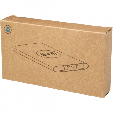 Logotrade profilprodukter bild: Juice trådlös 8 000 mAh Type C-powerbank i återvunnen aluminium