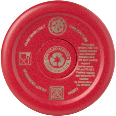 Logotrade kampanjprodukter bild: Sydney dubbelväggig vakuumisolerad kopparmugg med sugrör, 1 200 ml